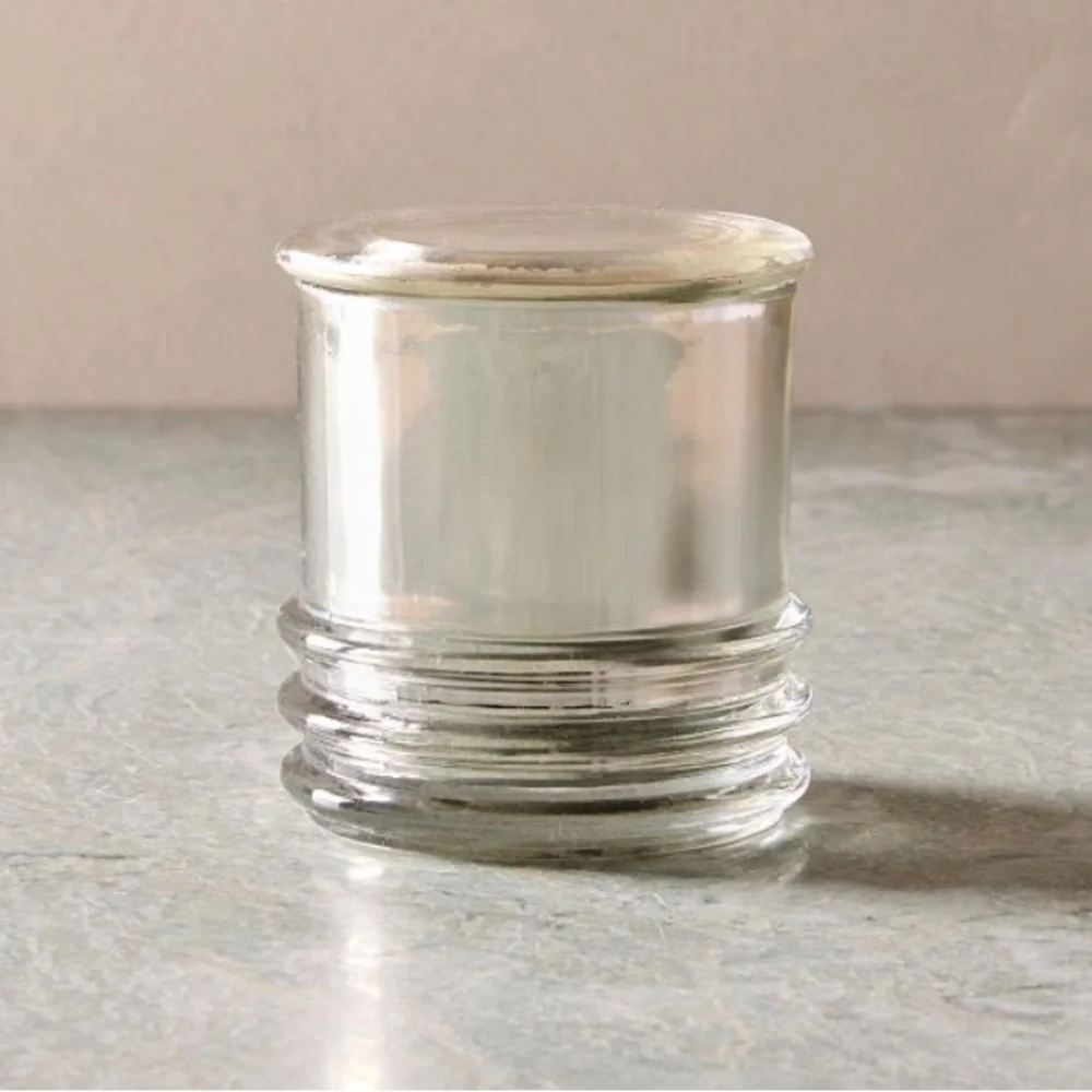 West Elm Metallic Silver Glass Candles - Balsam Fir - New